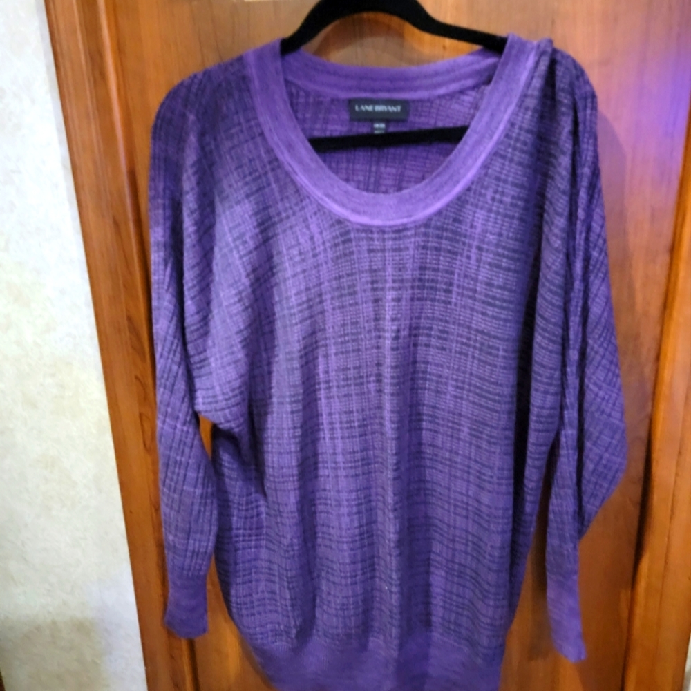 Lane Bryant Purple/ Black Sweater Sz 18/20